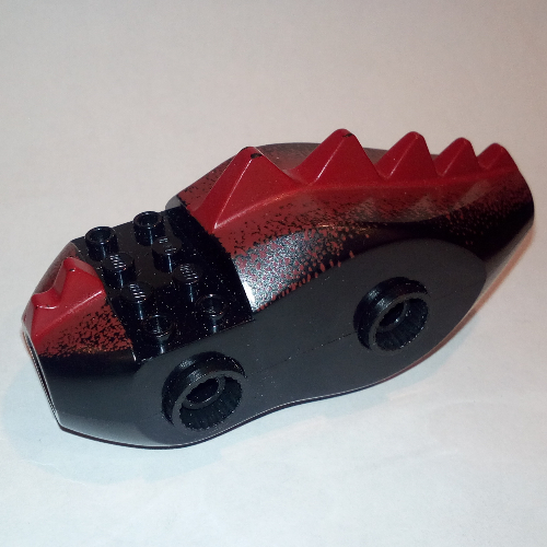 Lego Creature Body Part, Dragon Torso with Dark Red Dorsal Scales Pattern