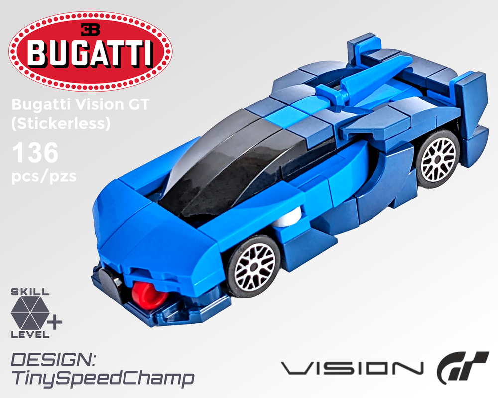 Lego Tiny Bugatti Vision GT (Stickerless)