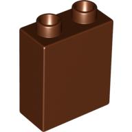 Lego Duplo Brick 1 x 2 x 2 / Reddish Brown