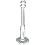 Lego Lamp Post 2 x 2 x 7 with 6 Base Flutes / White