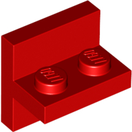 Lego Bracket 2 x 2 with 1 x 2 Vertical Studs / Red