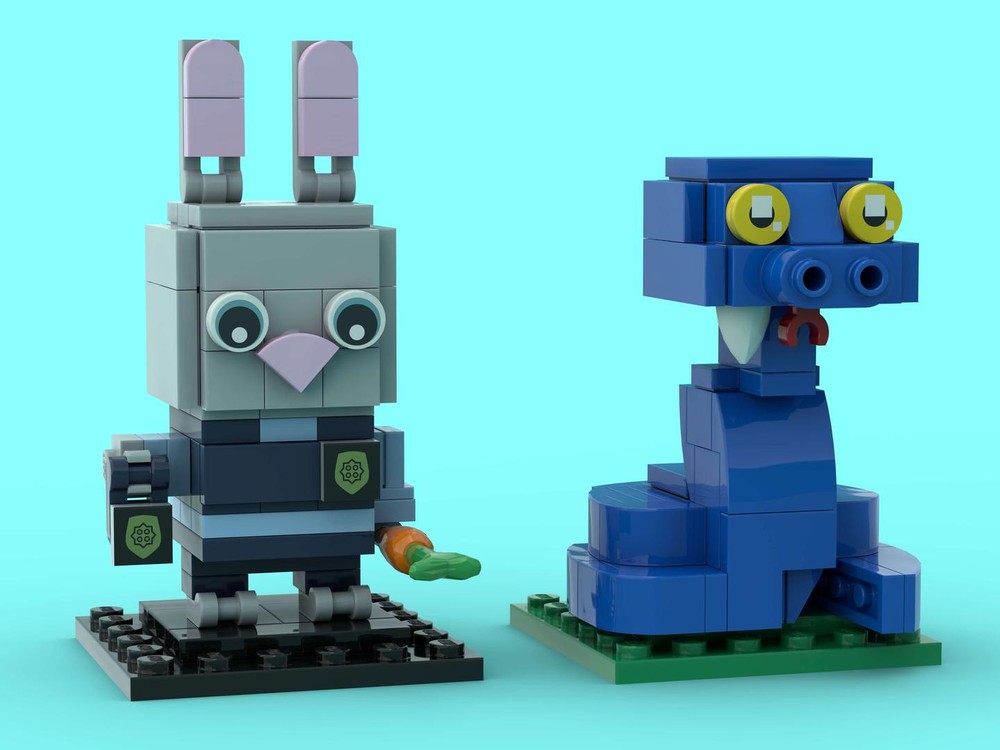 Lego Judy Hopps & Gary De' Snake (Zootopia)