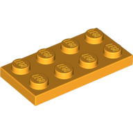 Lego Plate 2 x 4 / Bright Light Orange