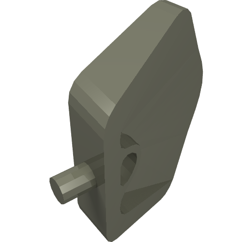Lego Animal Body Part, Elephant Ear / Dark Gray