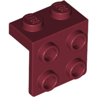 Lego Bracket 1 x 2 - 2 x 2 / Dark Red