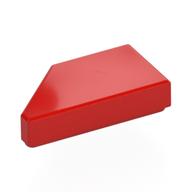 Lego Tile 1 x 2 with Stud Notch Right / Red
