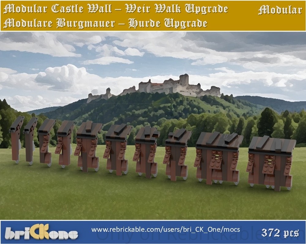 Lego Modular Castle Wall Weir Walk Upgrade - Hurde Upgrade