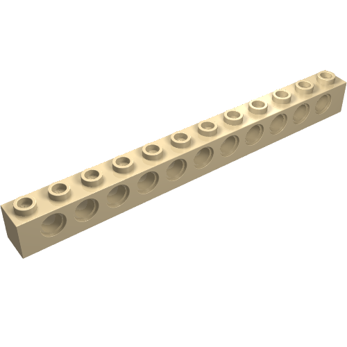 Lego Technic Brick 1 x 12 [11 Pin Holes] / Tan