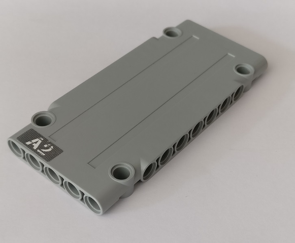 Lego Technic, Panel Plate 5 x 11 x 1 with 'A2' Pattern (Sticker) - Set 42082 / Light Bluish Gray