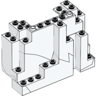 Lego Rock Panel Rectangular 4 x 10 x 6 / White