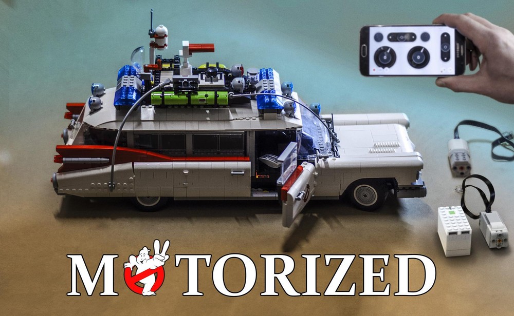 Lego ECTO-1 RC Upgrade (LEGO 10274) - motorization MOD ghost-busters