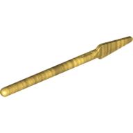 Lego Weapon Pike / Spear Round End / Pearl Gold