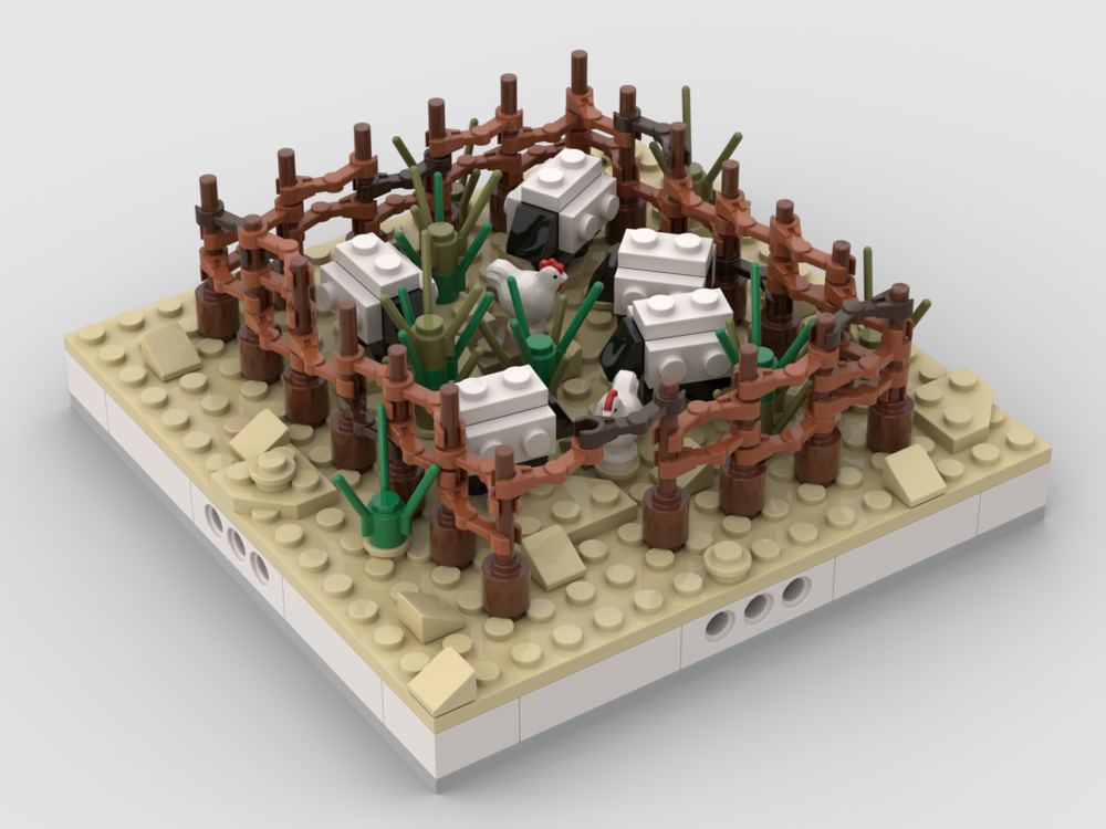 Lego Herd of sheep for a Modular Desert village