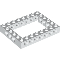 Lego Technic Brick 6 x 8 with 4 x 6 Opening / White