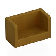 Lego Panel 1 x 2 x 1 with Rounded Corners and 2 Sides / Pearl Gold