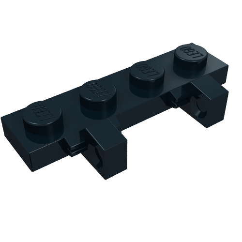 Lego Hinge Plate 1 x 4 Locking Dual 1 Finger / Black