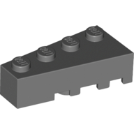Lego Brick Wedged, Angled 4 x 2 Left / Dark Bluish Gray