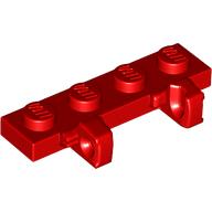 Lego Hinge Plate 1 x 4 Locking Dual 1 Finger / Red