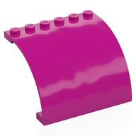 Lego Panel 6 x 5 x 3 1/3 Curved Top / Magenta