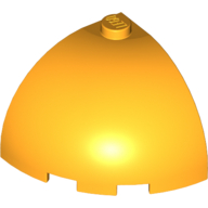 Lego Brick Round Corner 3 x 3 x 2 Dome Top / Bright Light Orange