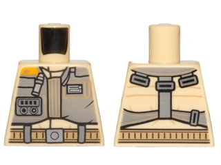 Lego Torso SW Jacket with Dark Tan Belts Pattern (Rebel Trooper) / Tan