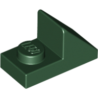 Lego Brick Sloped 45° 2 x 1 with 2/3 Cutout [Original Version] / Dark Green