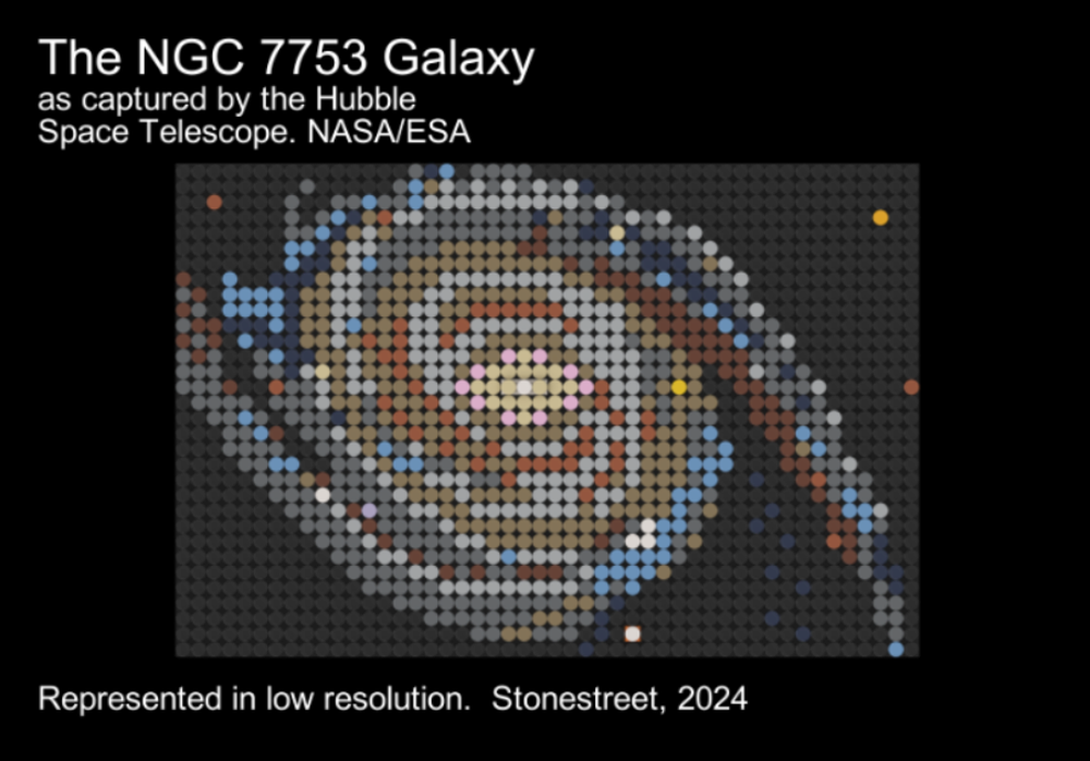 Lego NGC 7753 Galaxy Mosaic