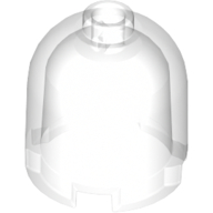 Lego Brick Round 2 x 2 x 1 2/3 Dome Top, Blocked Open Stud / Trans-Clear