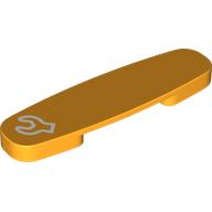 Lego Duplo Train Action Plate with White Tool, Spanner Print / Bright Light Orange