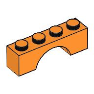 Lego Brick Arch 1 x 4 / Orange