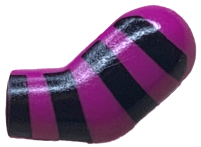 Lego Arm, Left with 4 Black Stripes Pattern