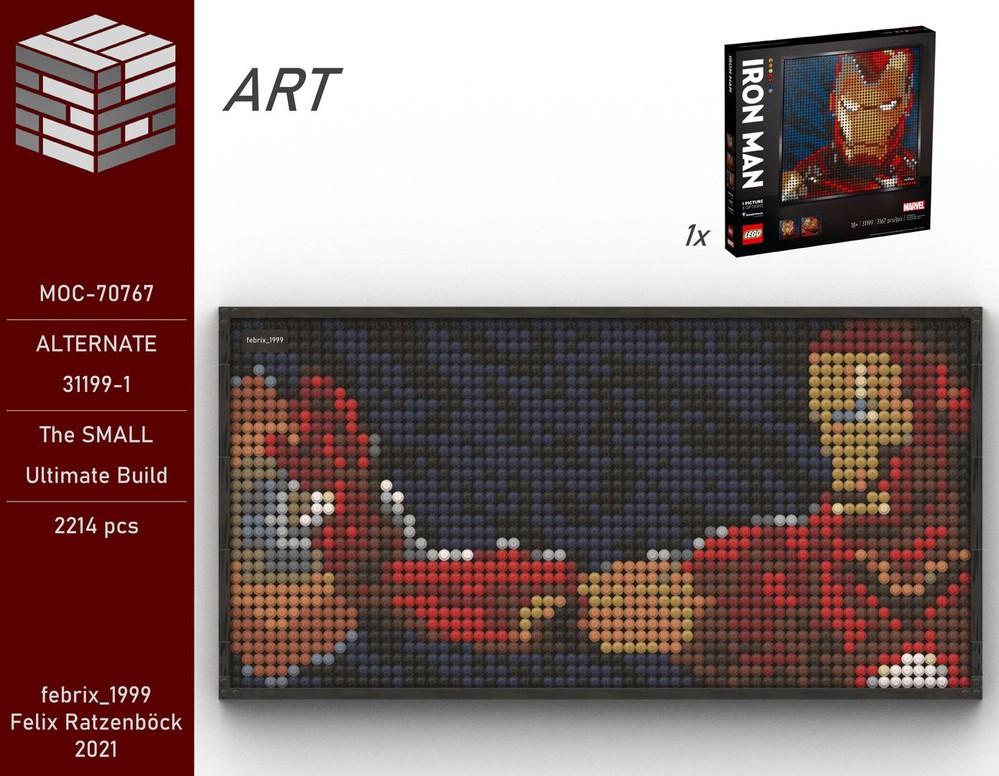 Lego The SMALL Ultimate Build - Iron Man Mosaic - 31199 - Alternate