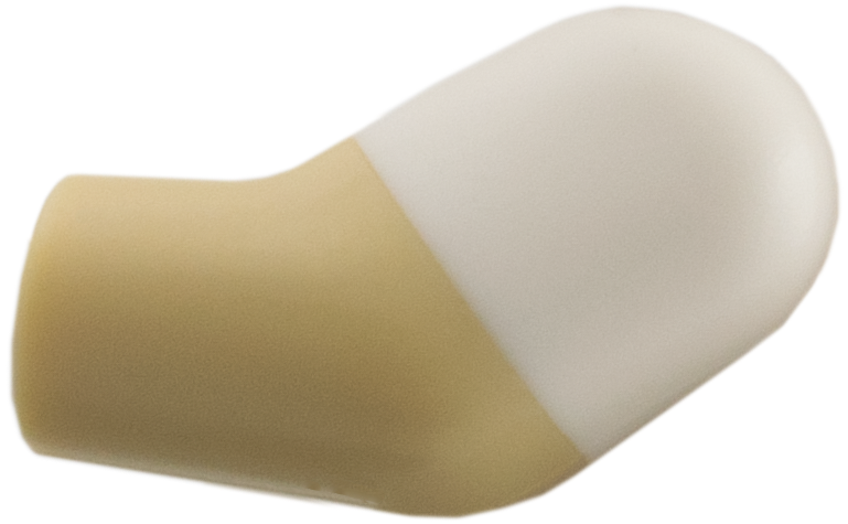 Lego Arm, Left with Molded White Short Sleeve  Pattern / Tan