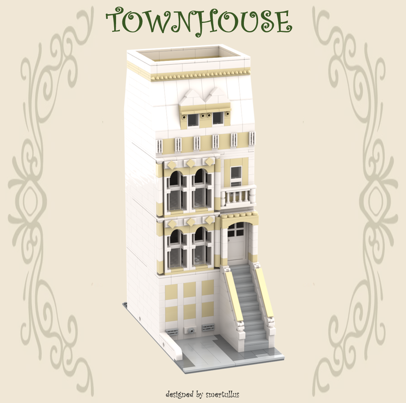Lego Modular Townhouse with Garage - w/o Interieur and Stairs