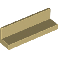 Lego Panel 1 x 4 x 1 with Rounded Corners [Thin Wall] / Tan