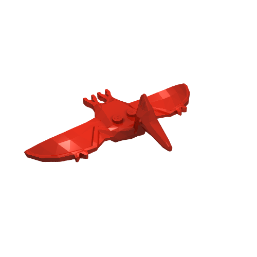 Lego Animal, Dinosaur, Pteranodon / Red