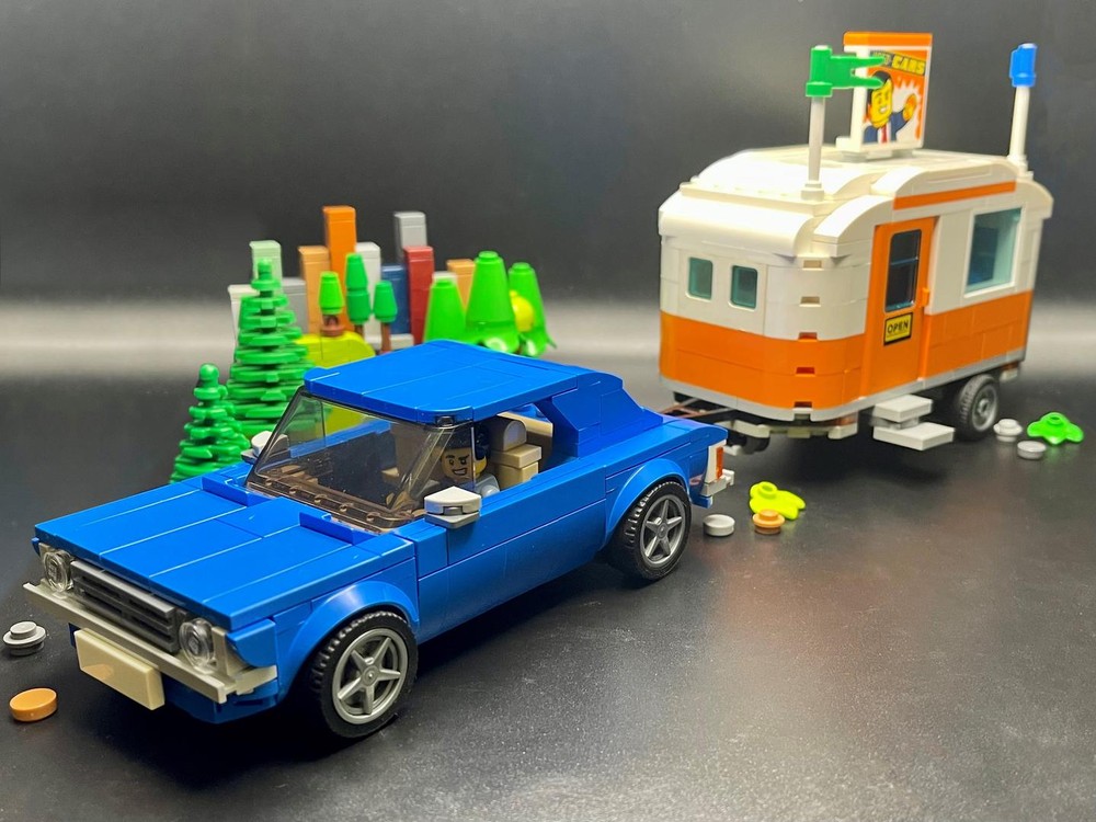Lego Toy Corolla E20 & Trailer