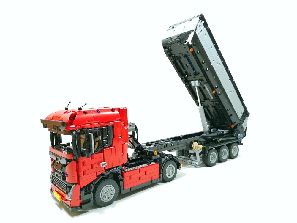 Lego European Truck with Dump Trailer