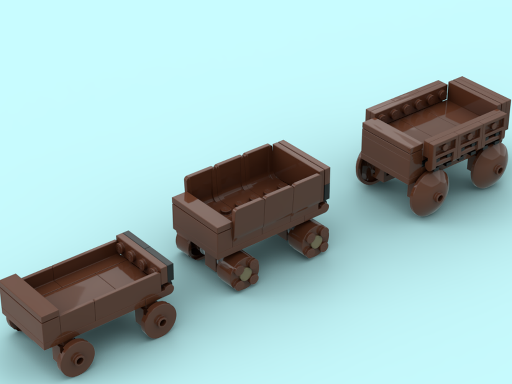 Lego 3 ways to build a medieval wagon