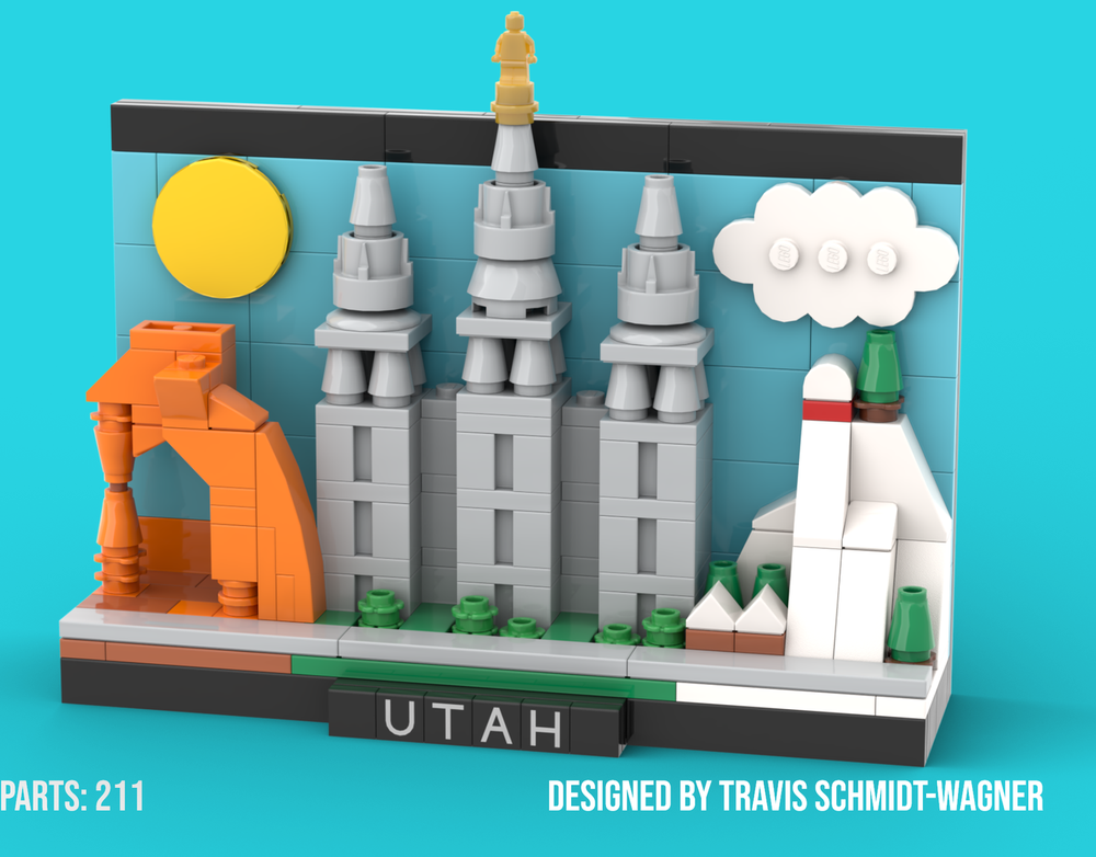 Lego Road Trip Across the USA: Utah State Postcard