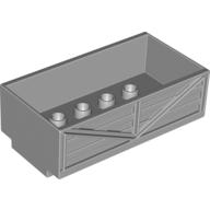 Lego Duplo Train Wagon / Light Bluish Gray