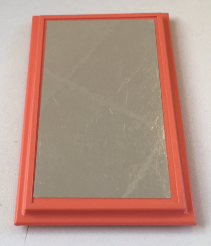 Lego Scala Wall, Panel 6 x 10 with Mirror Pattern (Sticker) - Sets 3119 / 3200 / 3242 / Salmon