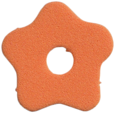 Lego Scala Foam For Set 3148-1, Flower 5 Petals / Orange