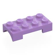 Lego Wheel Arch, Mudguard 2 x 4 Studded, Rounded Arch / Medium Lavender
