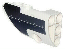 Lego Technic, Panel Fairing # 1 Small Smooth Short, Side A with Black Panel with Rivets Pattern (Sticker) - Set 42025