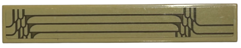 Lego Tile 1 x 6 with Dark Tan Columns Pattern Model Right Side (Sticker) - Set 76413