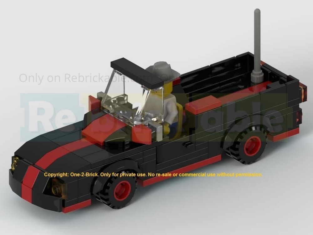 Lego MOD of 6627 Convertible 1980