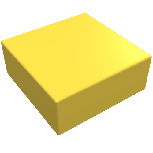 Lego Tile 1 x 1 without Groove / Yellow
