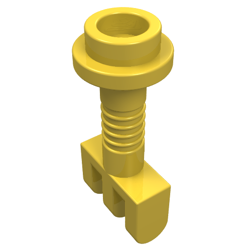 Lego Hinge Bar with 3 Fingers and End Stud (Control Lever) / Yellow