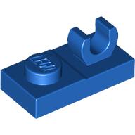 Lego Plate Special 1 x 2 [Open O Top Clip] / Blue